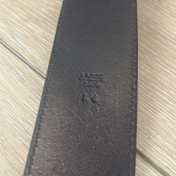 Sz L Coach Suede Leather Belt with Solid Bronze hardware - Picture 5 of 5